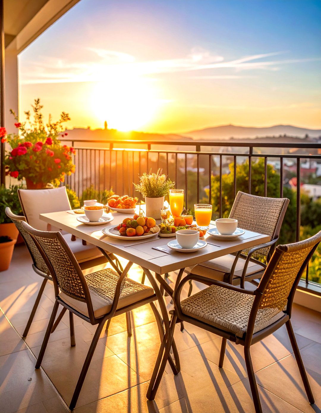 Sunrise Breakfast Terrace - 24 Large Balcony Ideas