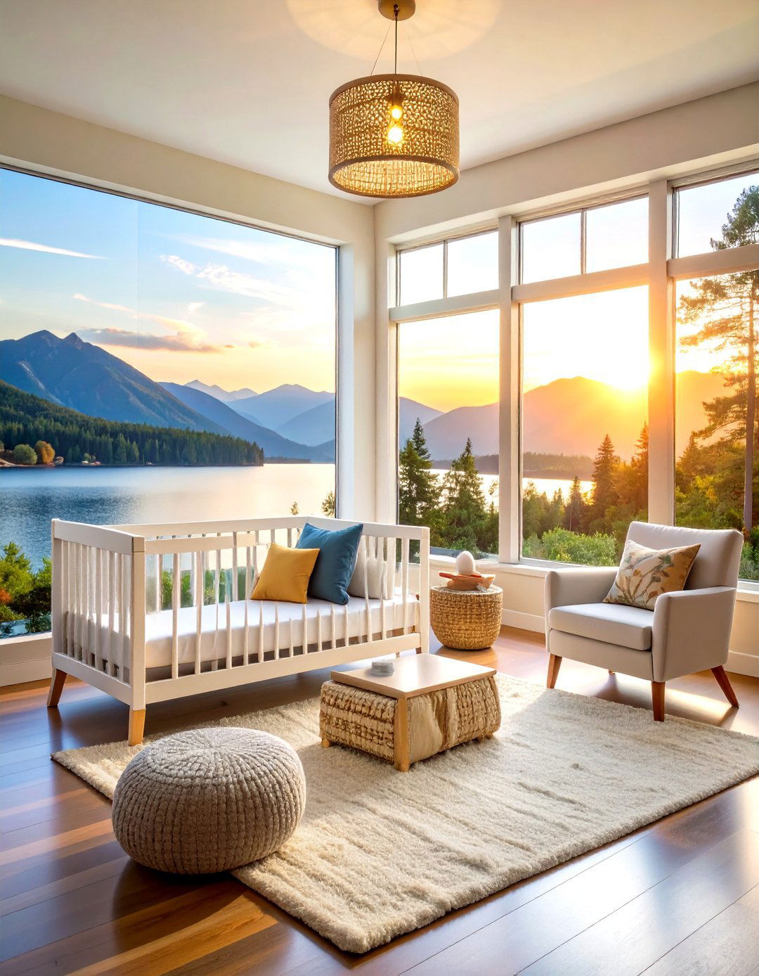 Sunrise Mountain Lake Nursery - 24 Nature Themed Nursery Ideas