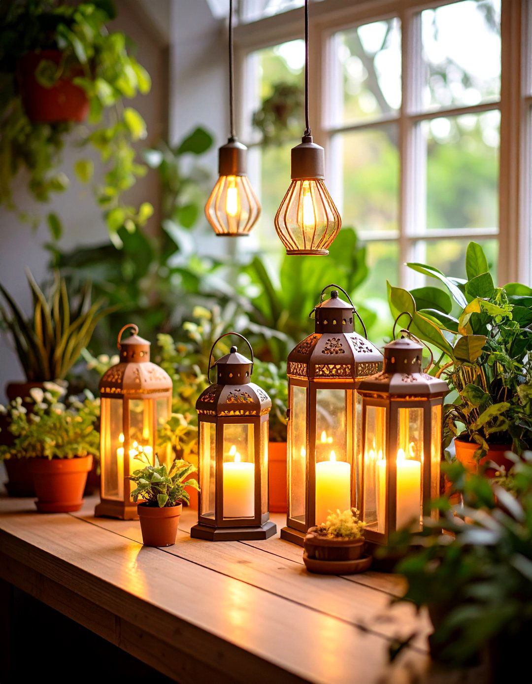 Sunroom Plant Display Enhancement - 24 Lantern Decor Ideas
