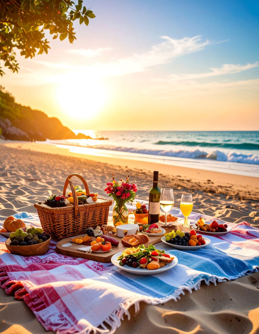 Sunset Beach Picnic Romance - 24 Wedding Anniversary Ideas