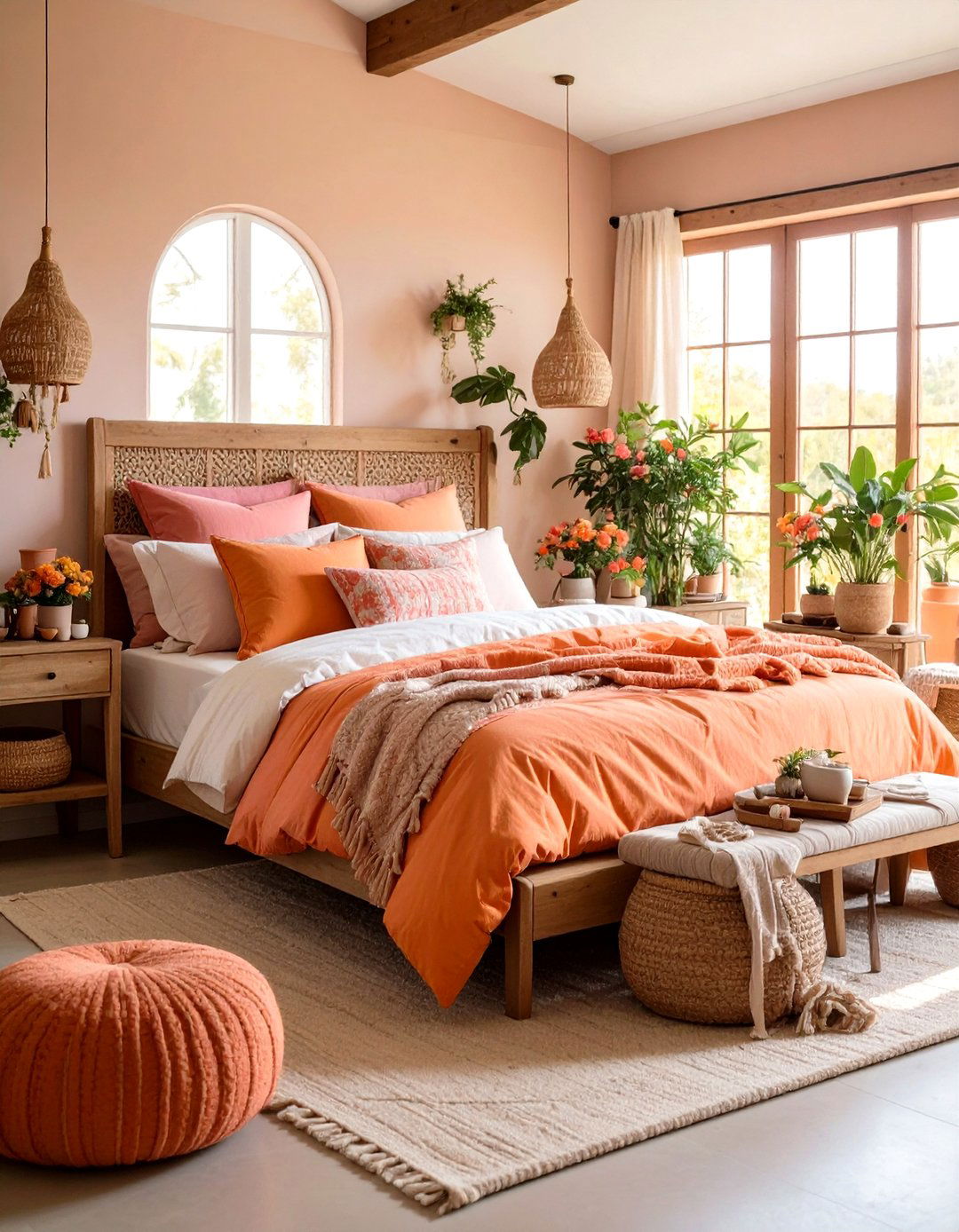 Sunset Color Palette Bedroom Retreat - 24 Boho Cottage Style Decor Ideas