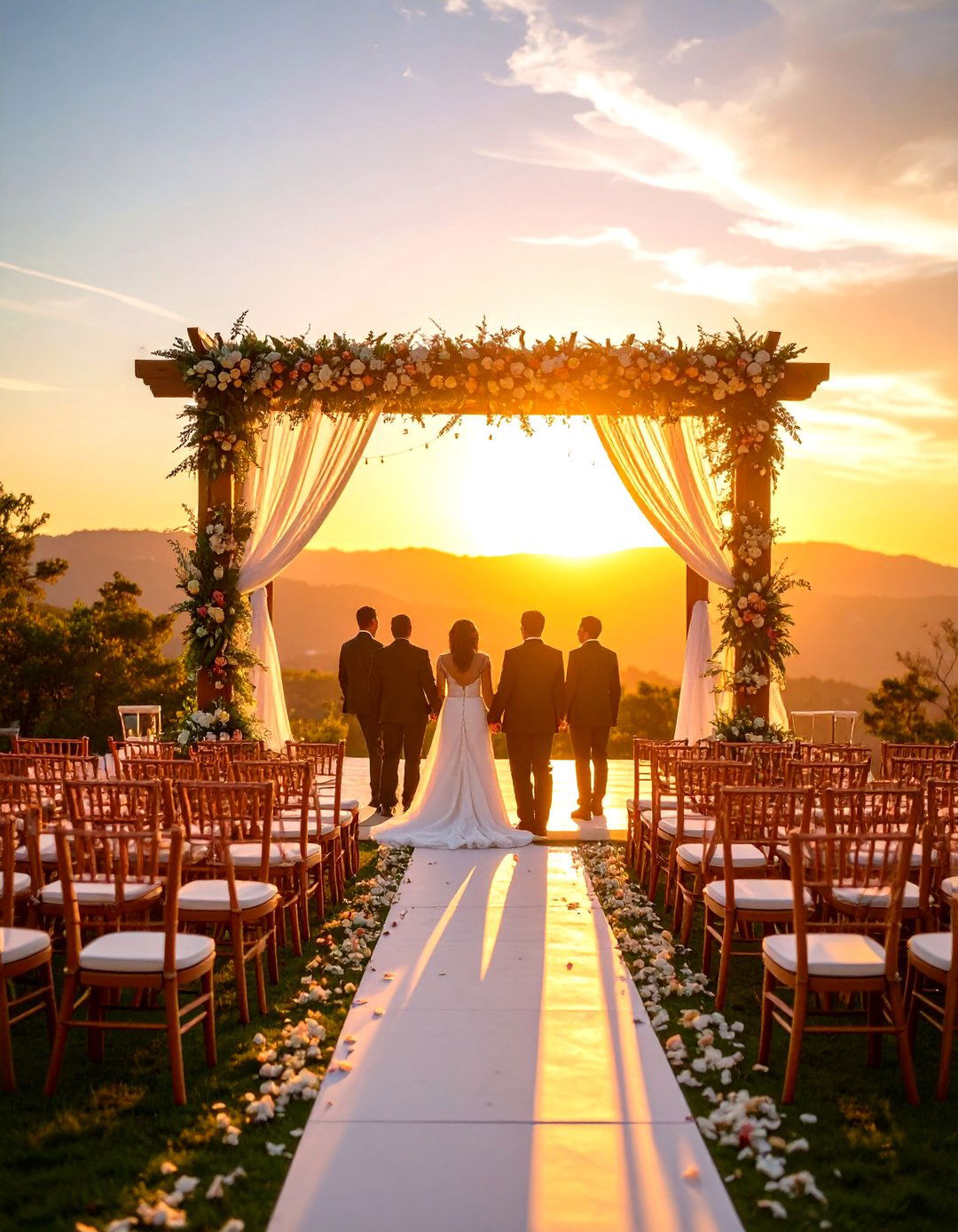 Sunset Golden Hour Ceremony - 24 Romantic Wedding Ideas
