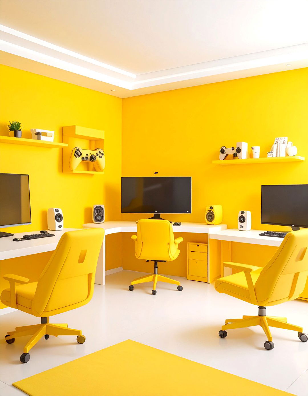 Sunshine Yellow Energy Boost - 24 Game Room Paint Ideas