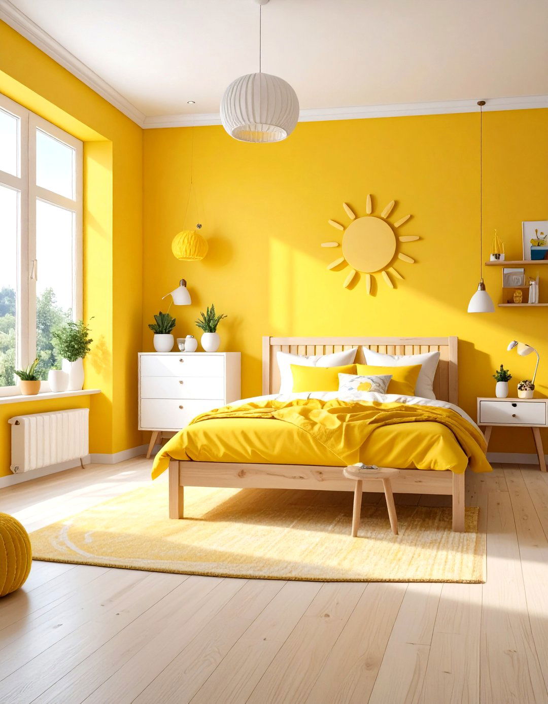 Sunshine Yellow Happiness Theme - 24 Boys Room Paint Ideas