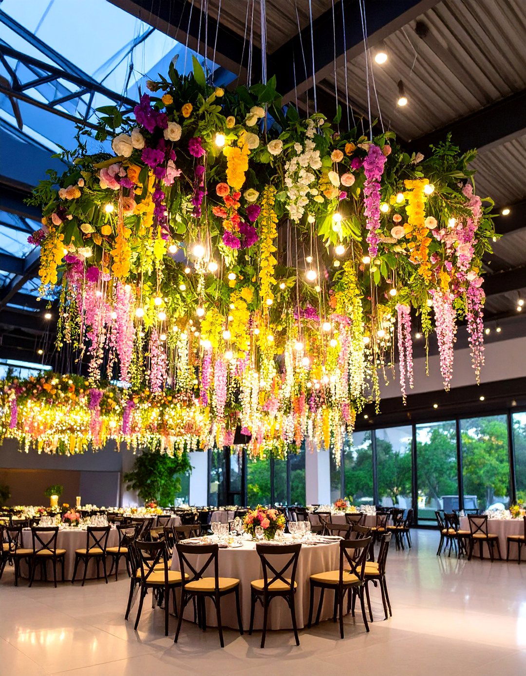 Suspended Floral Installations - 24 Wedding Decoration Ideas