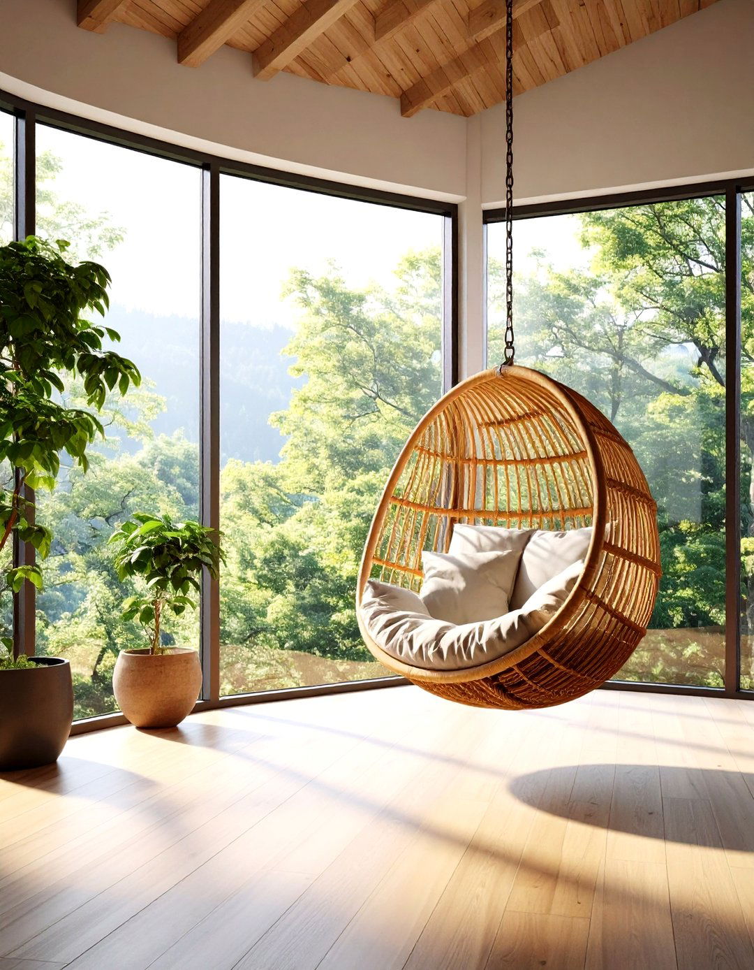 Suspended Hanging Chairs - 24 Living Room Furniture Ideas