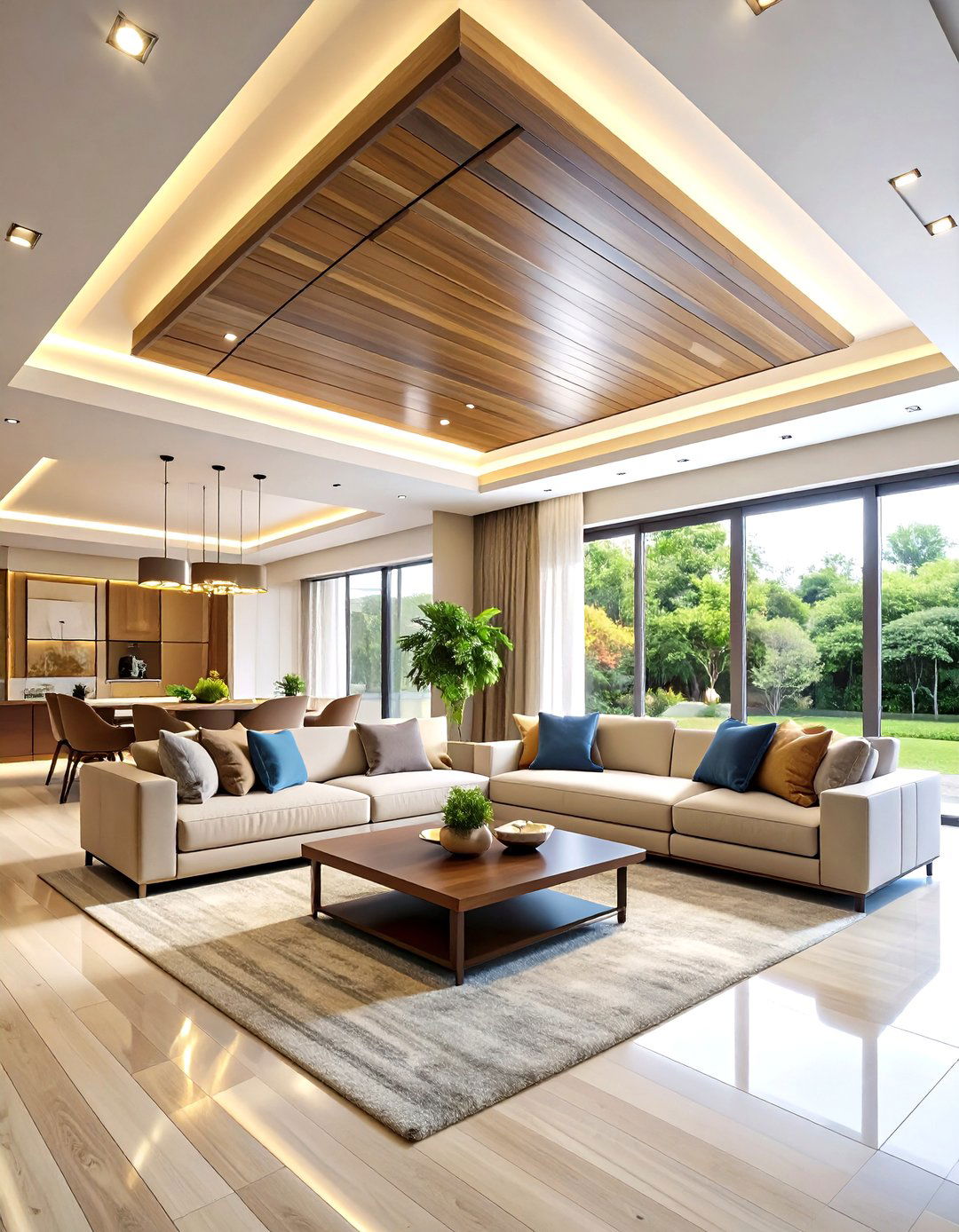 Suspended Panel Ceiling System - 24 Living Room Ceiling Ideas