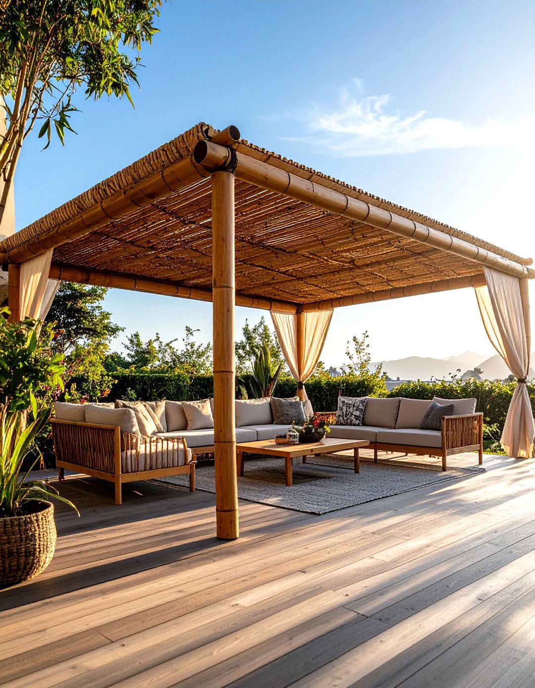 Sustainable Bamboo Canopy Options - 24 Deck Awning Ideas