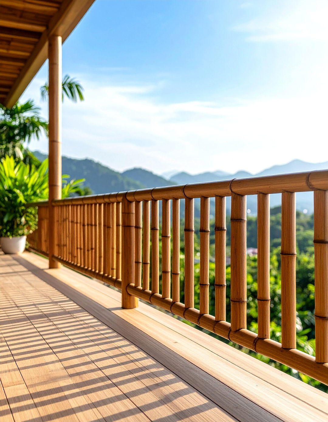 Sustainable Bamboo Composite Railings - 24 Balcony Railing Design Ideas