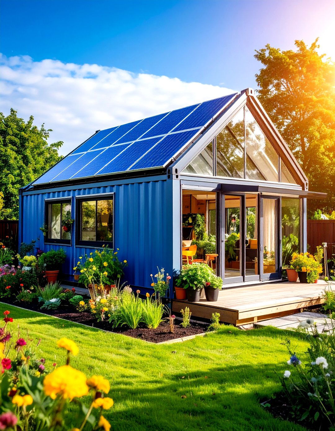 Sustainable Container Greenhouse Home - 24 Container Home Ideas