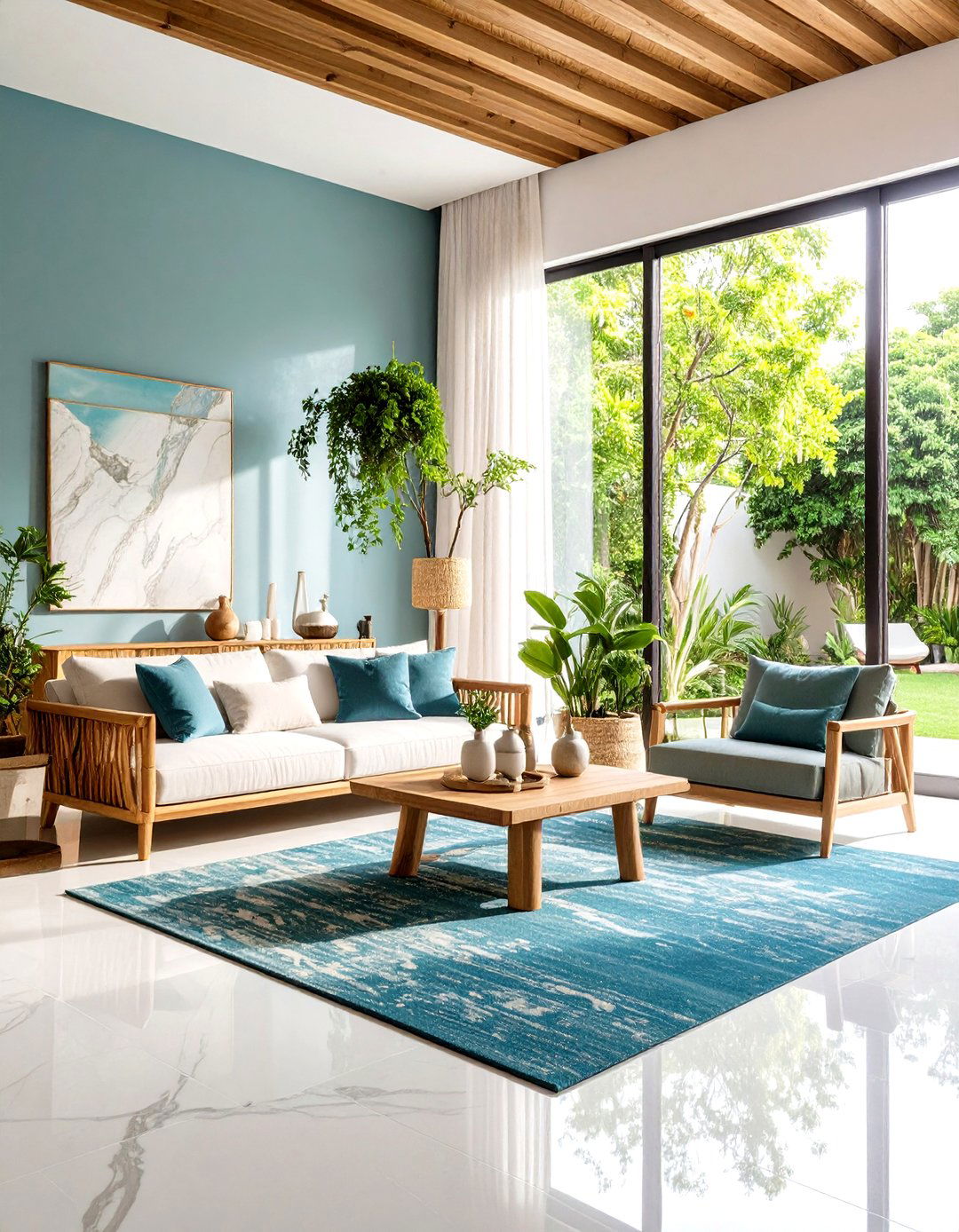 Sustainable Eco Friendly Marble Choice - 24 Marble Floor Living Room Ideas
