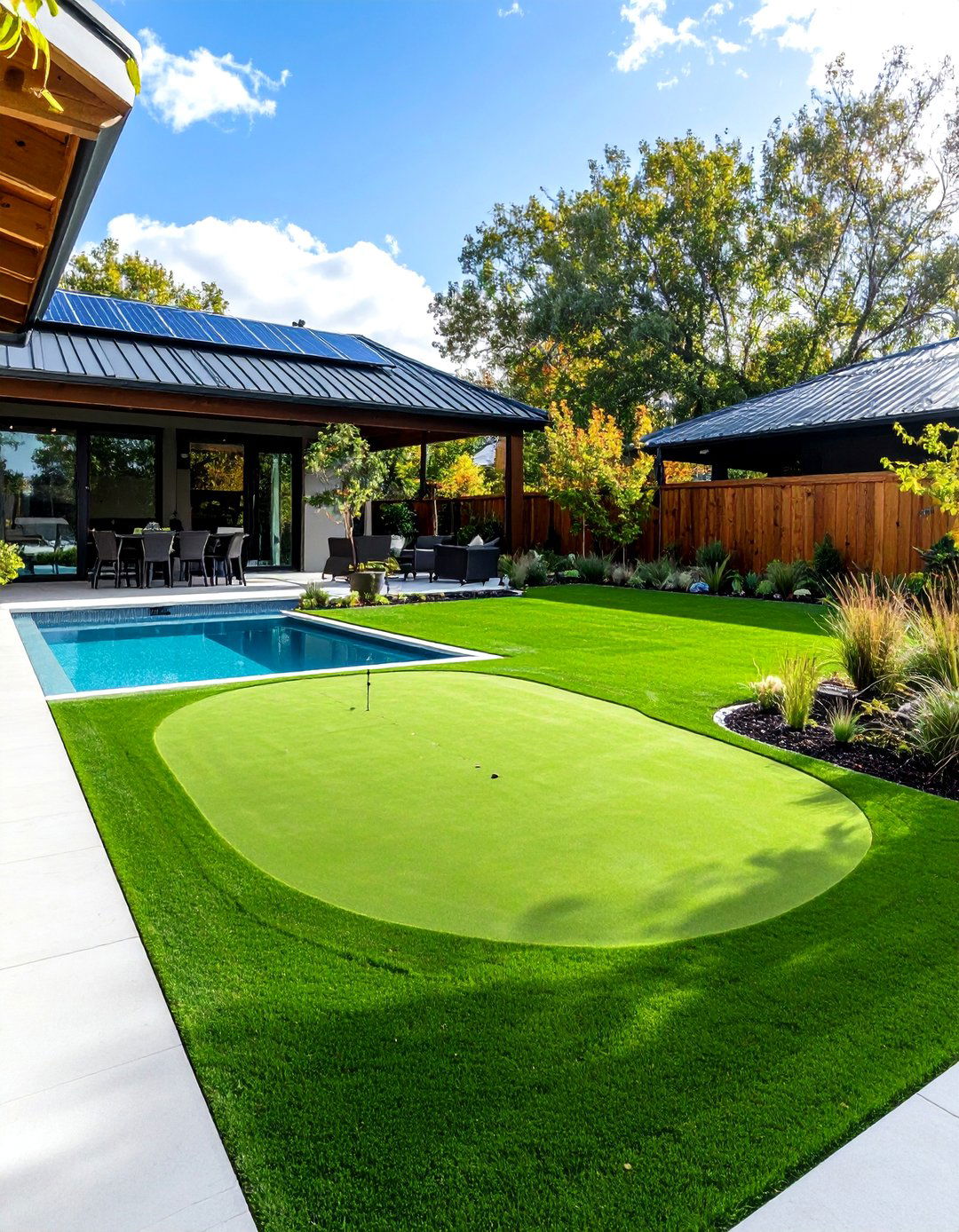 Sustainable Eco Friendly Putting Green Installation - 24 Backyard Putting Green Ideas