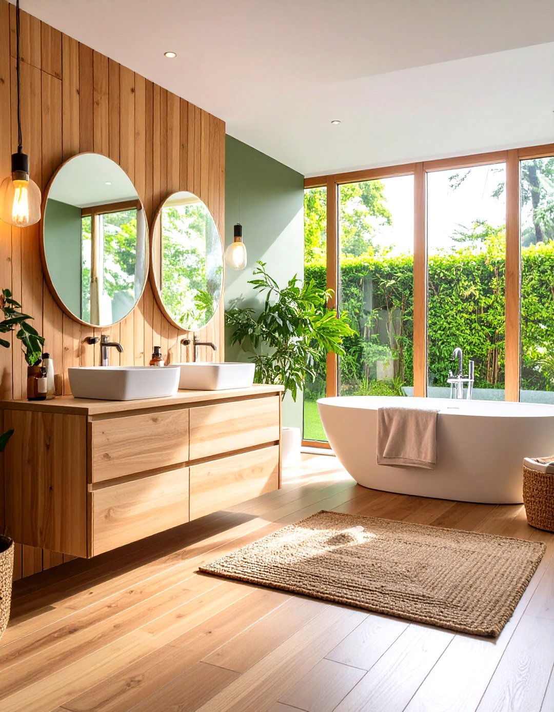 Sustainable Material Bathroom with Eco Conscious Design - 24 Japandi Bathroom Ideas