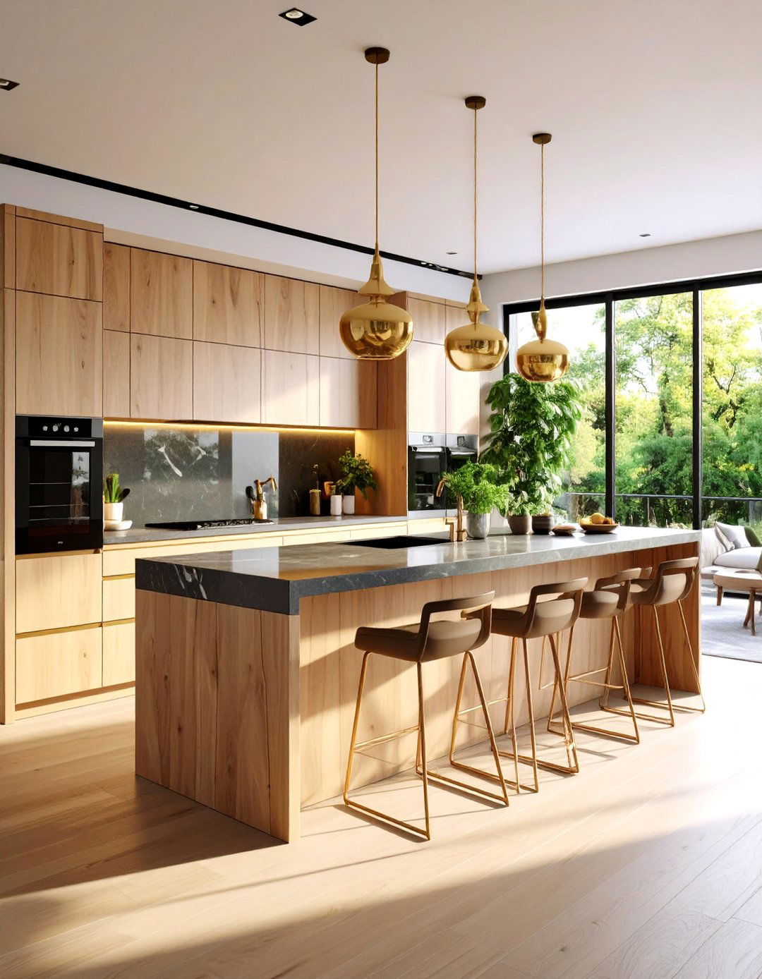 Sustainable Materials with Timeless Appeal - 24 black white and gold kitchen ideas