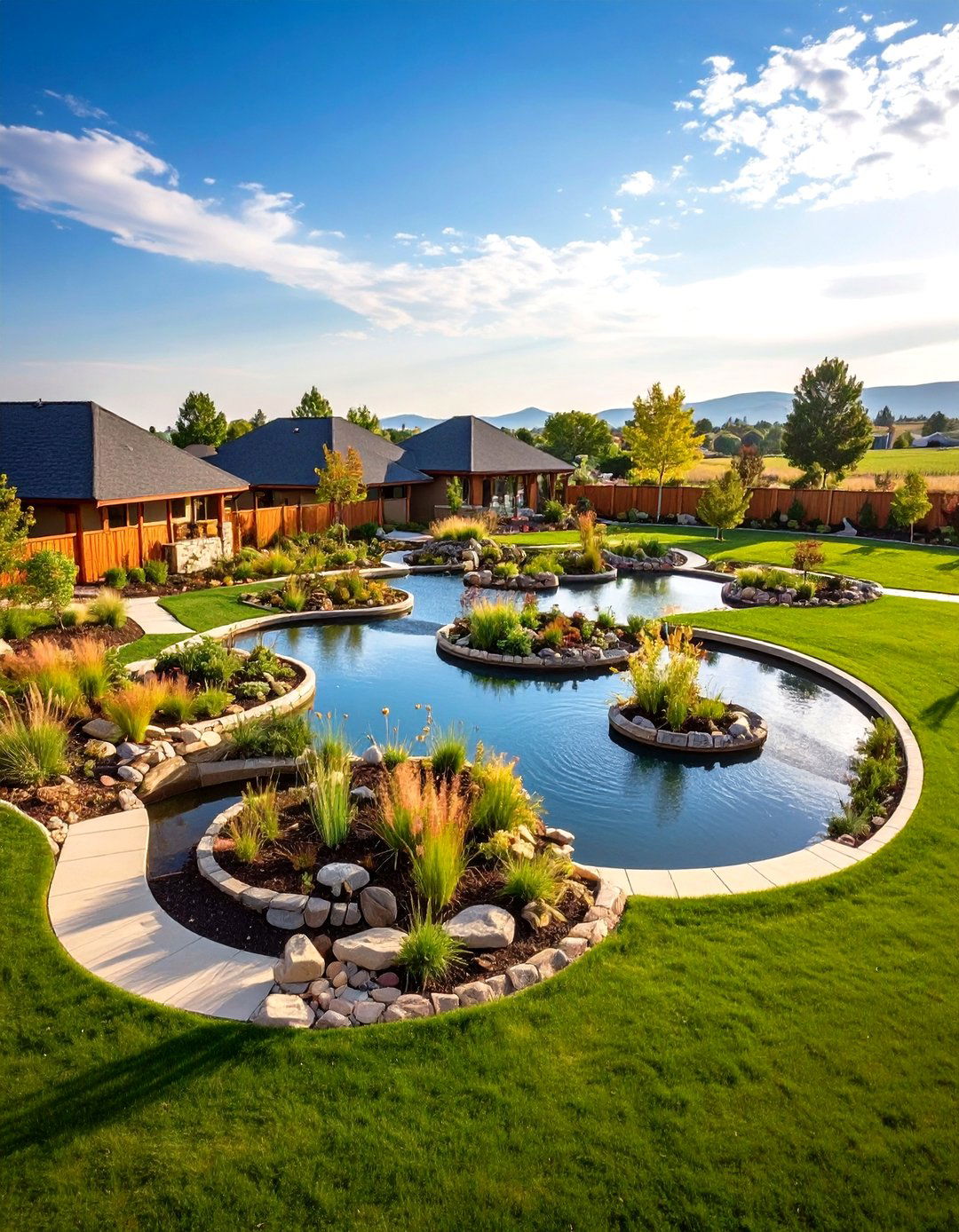 Sustainable Rainwater Collection Pond - 24 Pond Landscaping Ideas