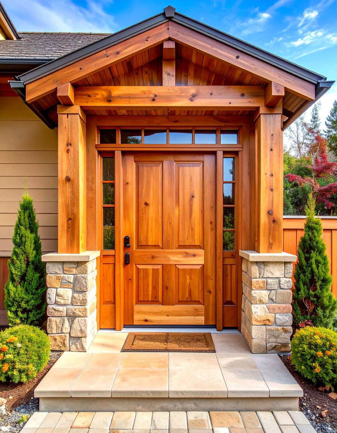 Sustainable Reclaimed Wood Door Trim - 24 Exterior Door Trim Ideas