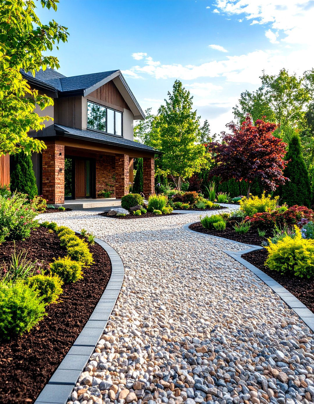 Sustainable Recycled Materials - 24 Gravel Driveway Ideas