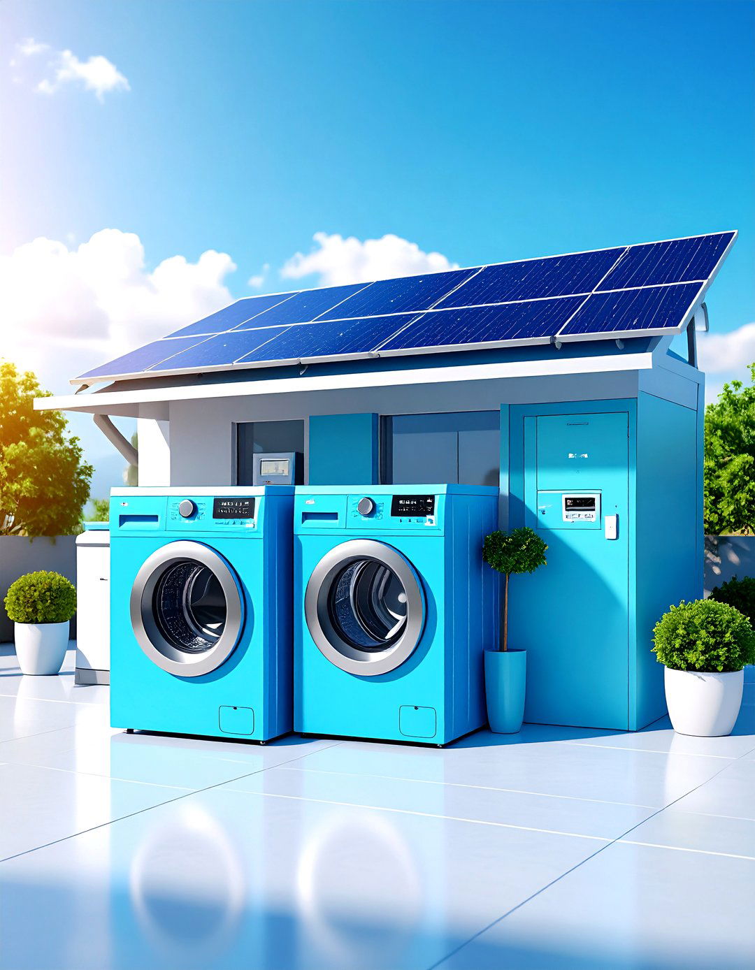 Sustainable Solar Powered Station - 24 Outdoor Laundry Area Design Ideas