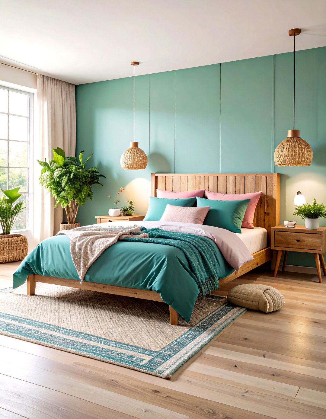 Sustainable Teal and Pink Sanctuary - 24 Teal and Pink Bedroom Ideas