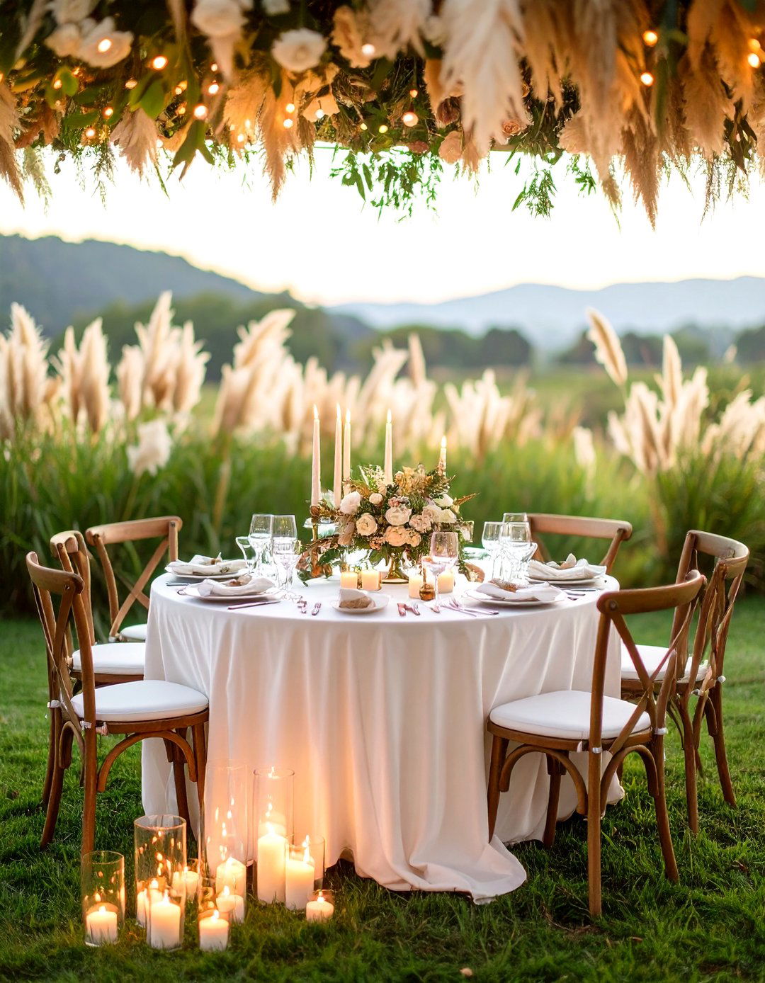 Sweetheart Table Accents - 24 Pampas Grass Wedding Decor Ideas