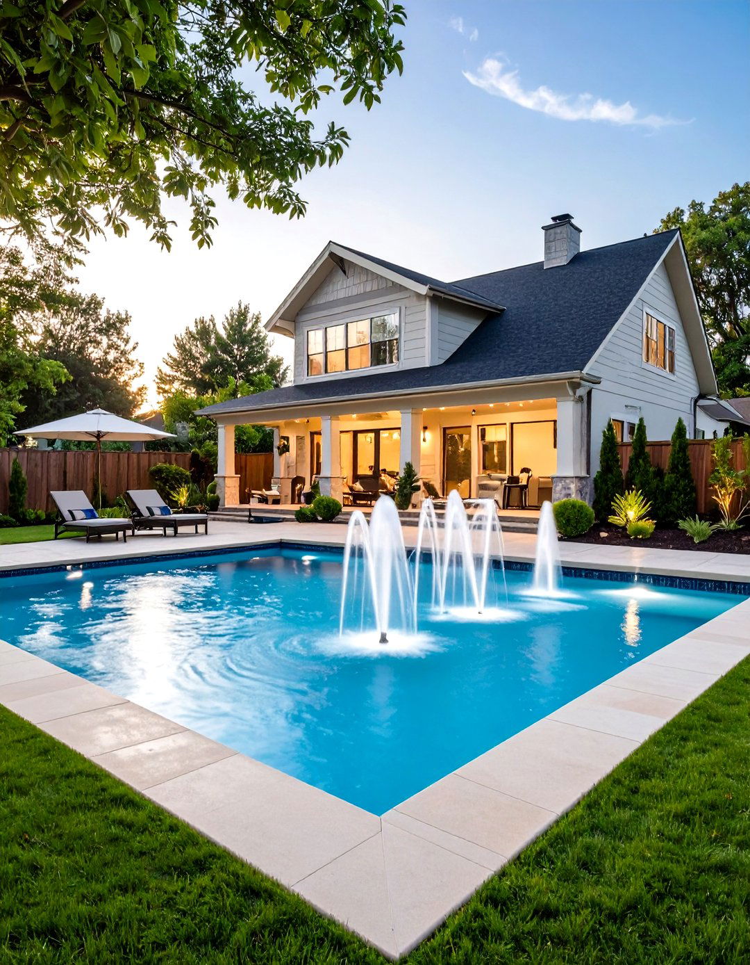 Swimming Pool Fountain - 24 Water Feature Ideas