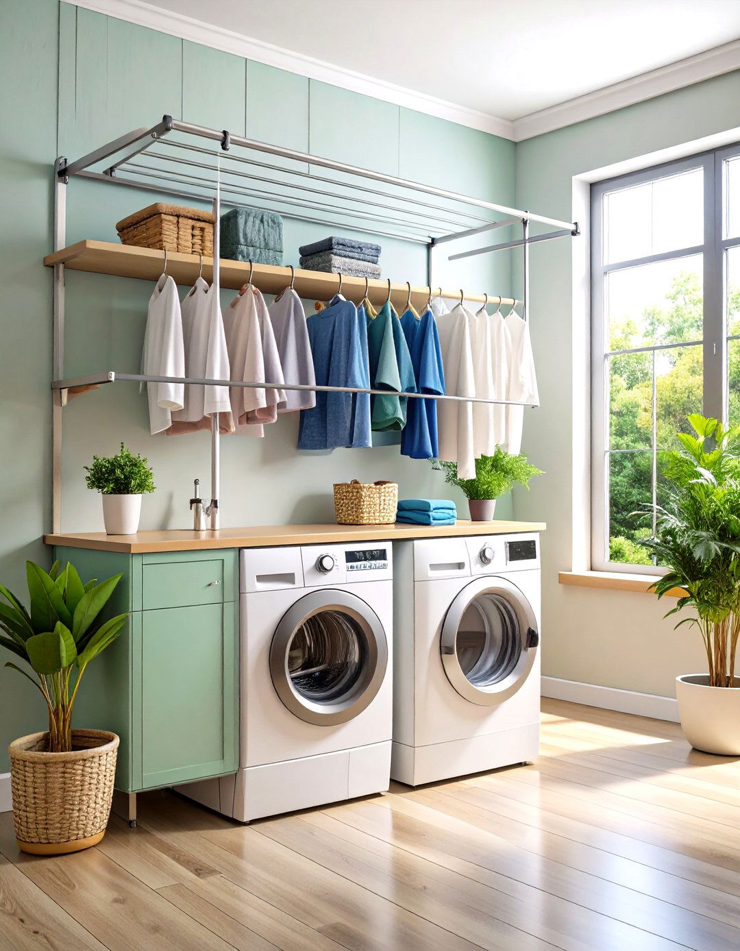 Swing Arm Wall Drying Rack - 24 Laundry Room Drying Rack Ideas