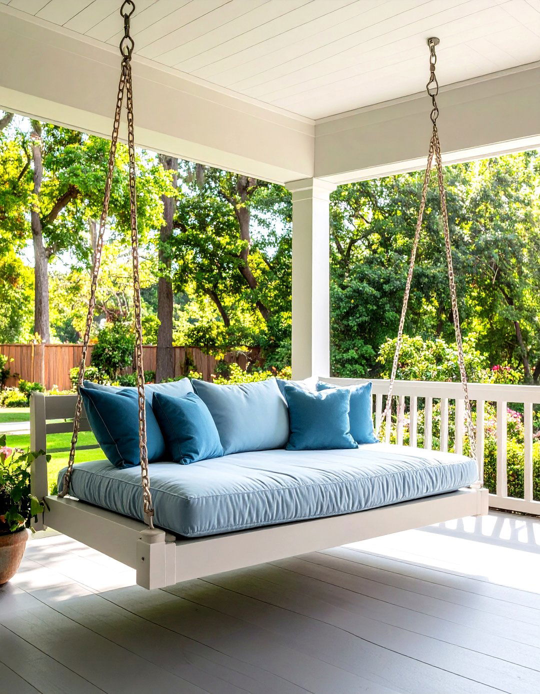 Swing Bed and Daybed Arrangements - 24 Southern Front Porch Ideas