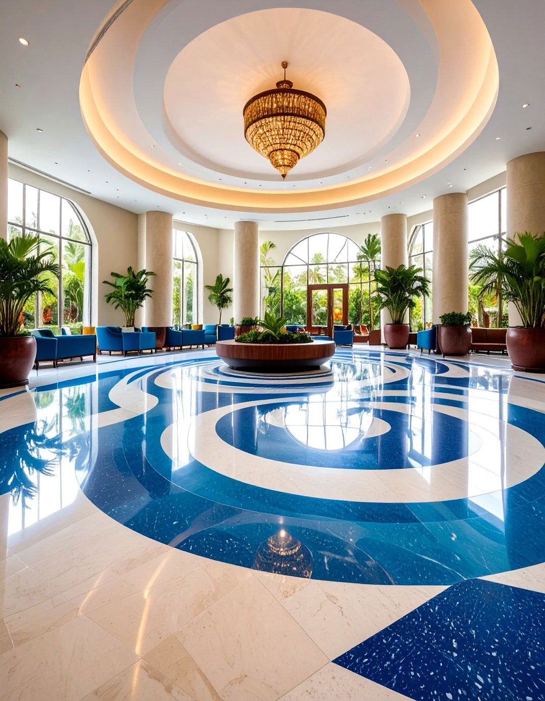 Swirl Pattern Epoxy Floors - 24 Epoxy Floor Designs