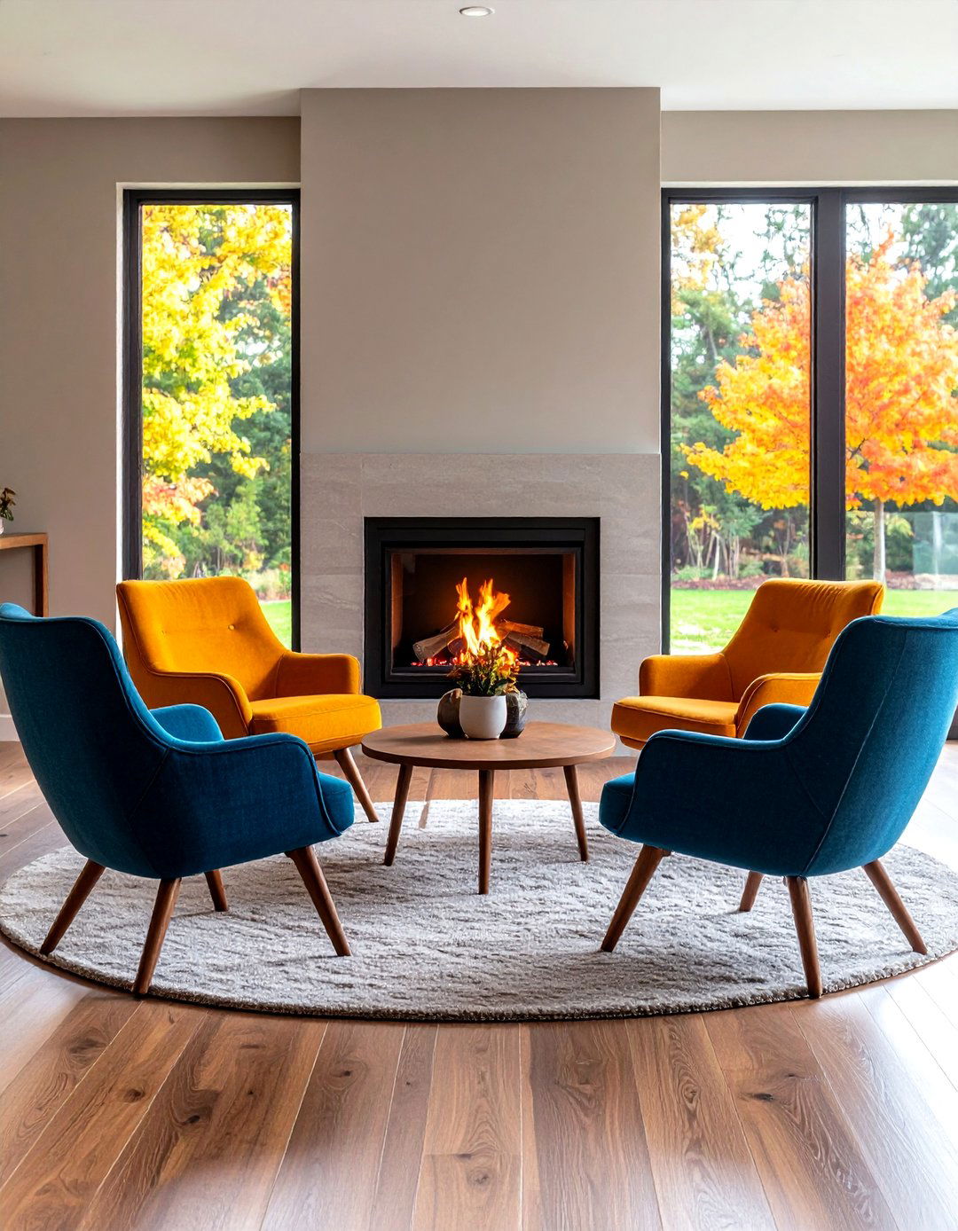 Swivel Chair Flexibility Design - 24 Chairs in Front of Fireplace Ideas