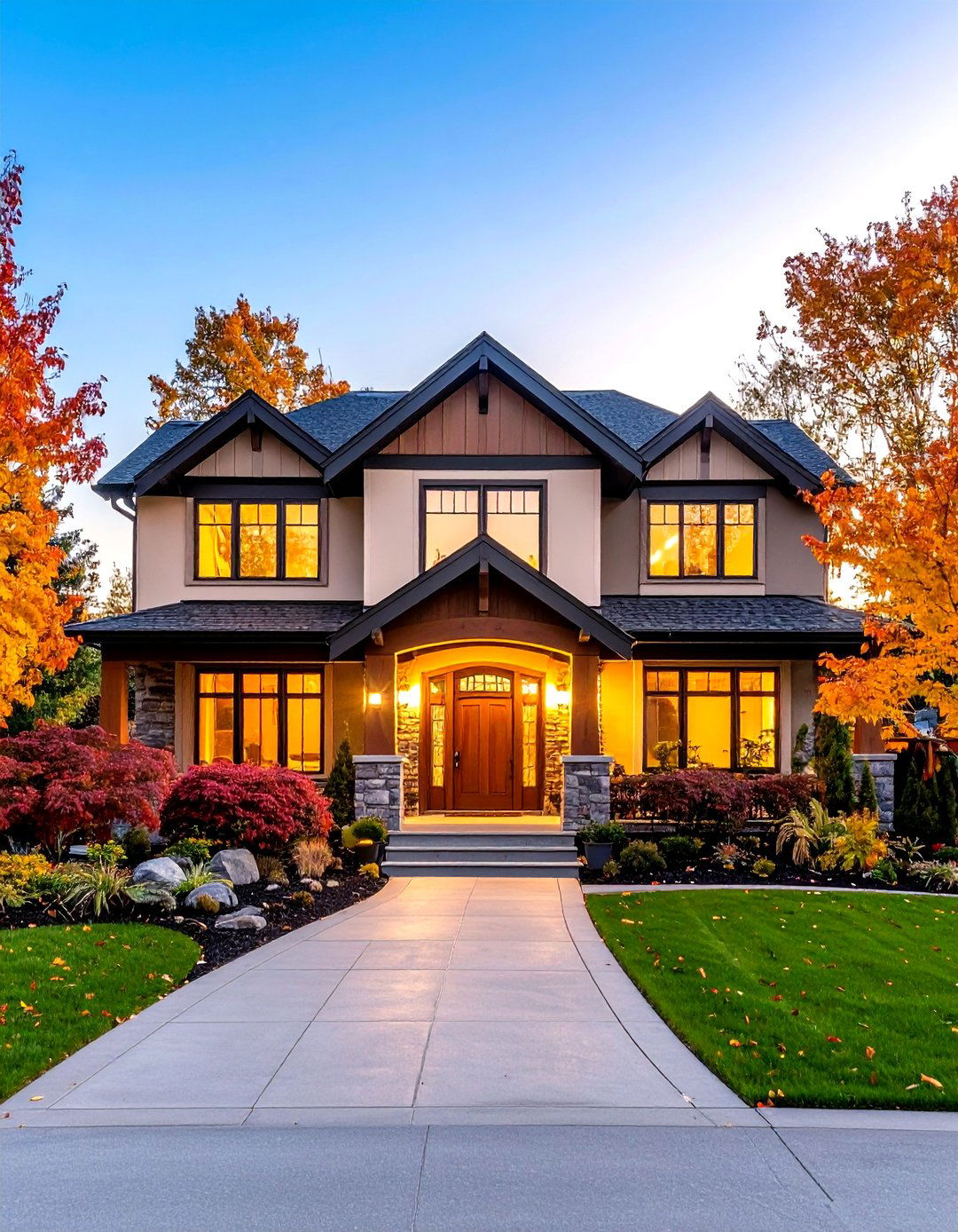 Symmetrical Composition Focus - 24 Scandinavian House Exterior Ideas