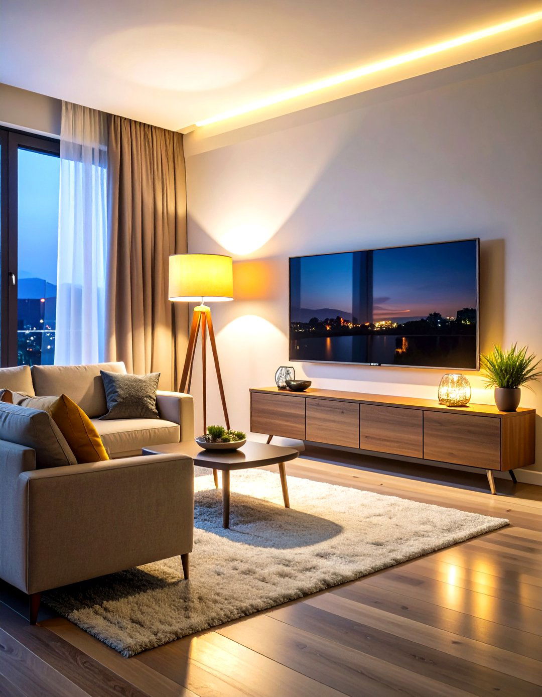 TV Area Backlighting Solutions - 24 Living Room Floor Lamp Ideas and Inspiration