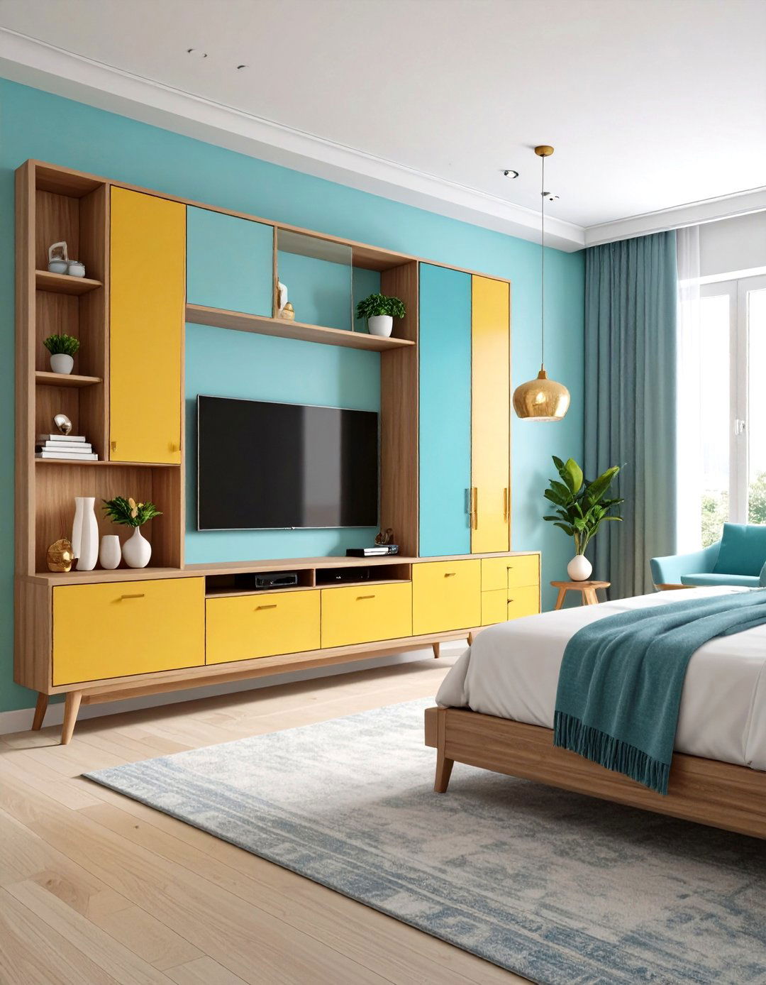 TV Cabinet with Hidden Storage - 24 Bedroom Tv Ideas