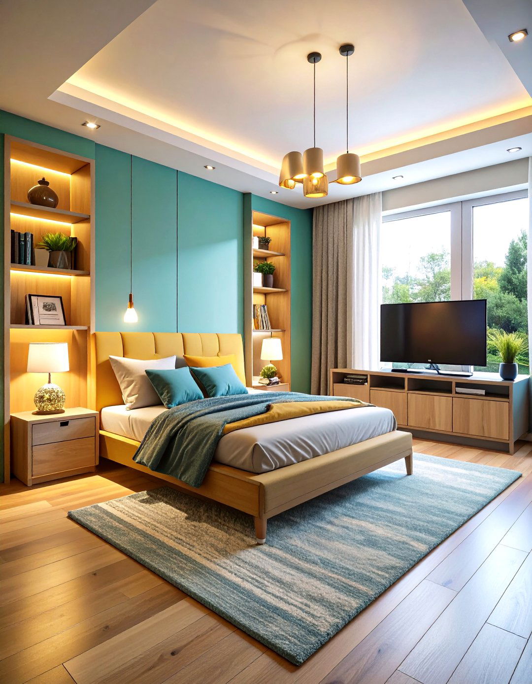 TV Nook with Built In Seating - 24 Bedroom Tv Ideas
