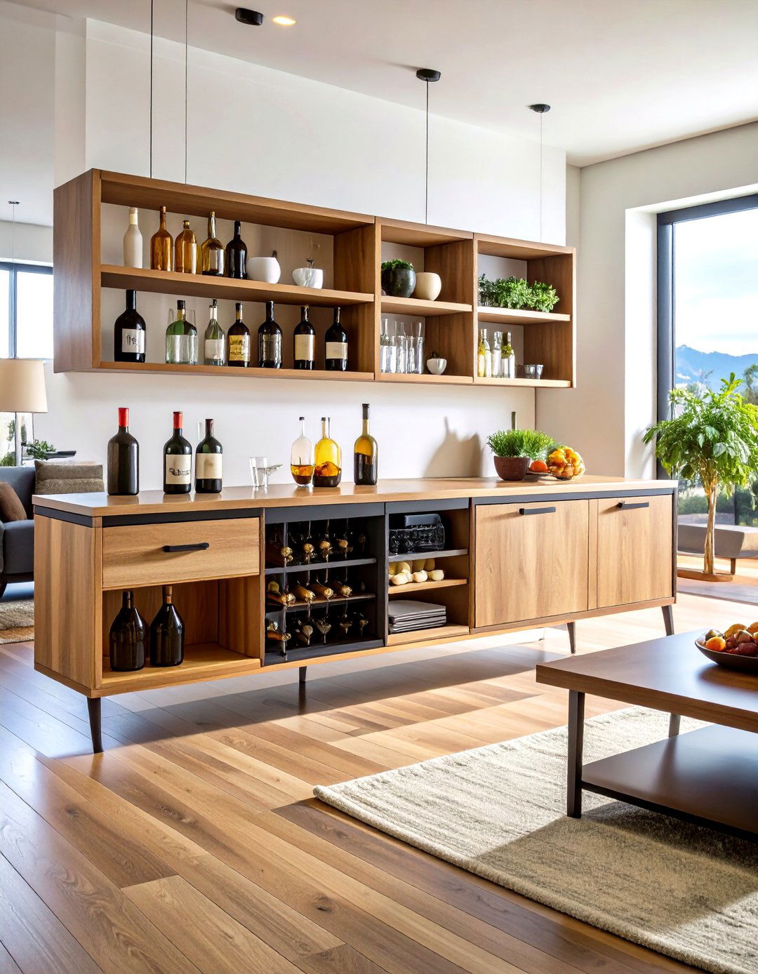 TV Stand Bar Conversion - 24 Home Bar Ideas On A Budget