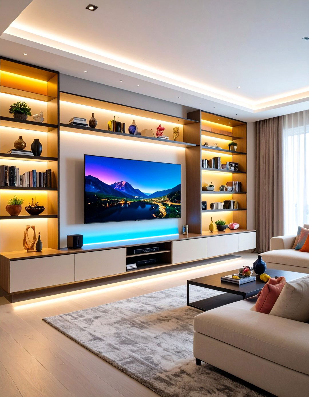 TV Stands with Built in LED Lighting - 24 Tv Stand Ideas