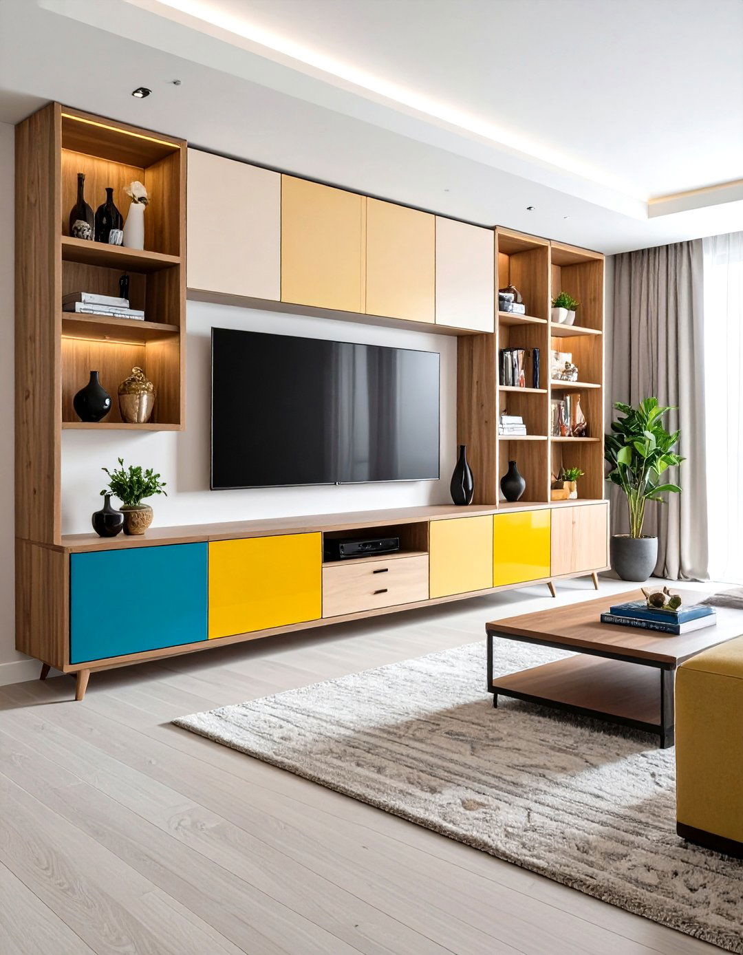 TV Stands with Sliding Door Storage - 24 Tv Stand Ideas