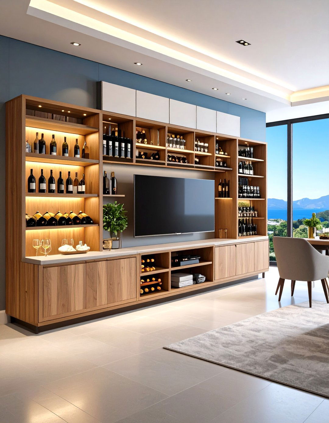 TV Stands with Wine and Bar Storage - 24 Tv Stand Ideas