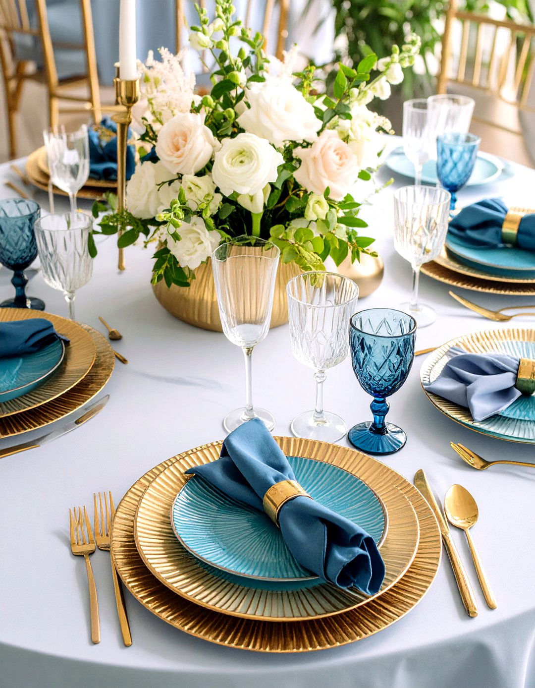 Table Settings and Luxurious Linens - 24 Art Deco Wedding Ideas