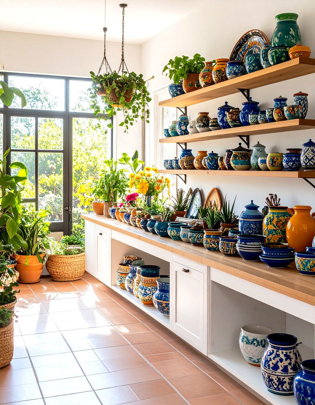 Talavera Pottery Display Areas - 24 Spanish Style Kitchen Ideas