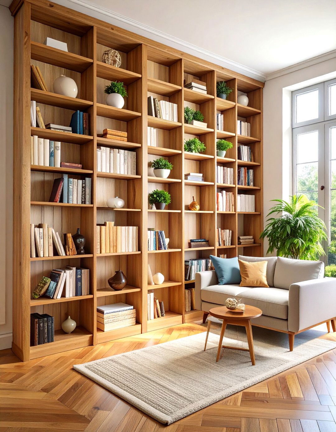 Tall Corner Bookcase - 24 Living Room Corner Ideas