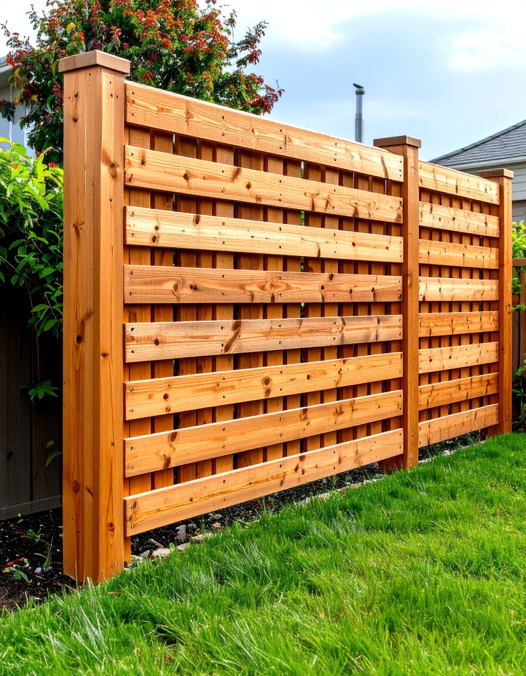 Tall Stacked Pallet Privacy Fence - 24 Pallet Fence Ideas