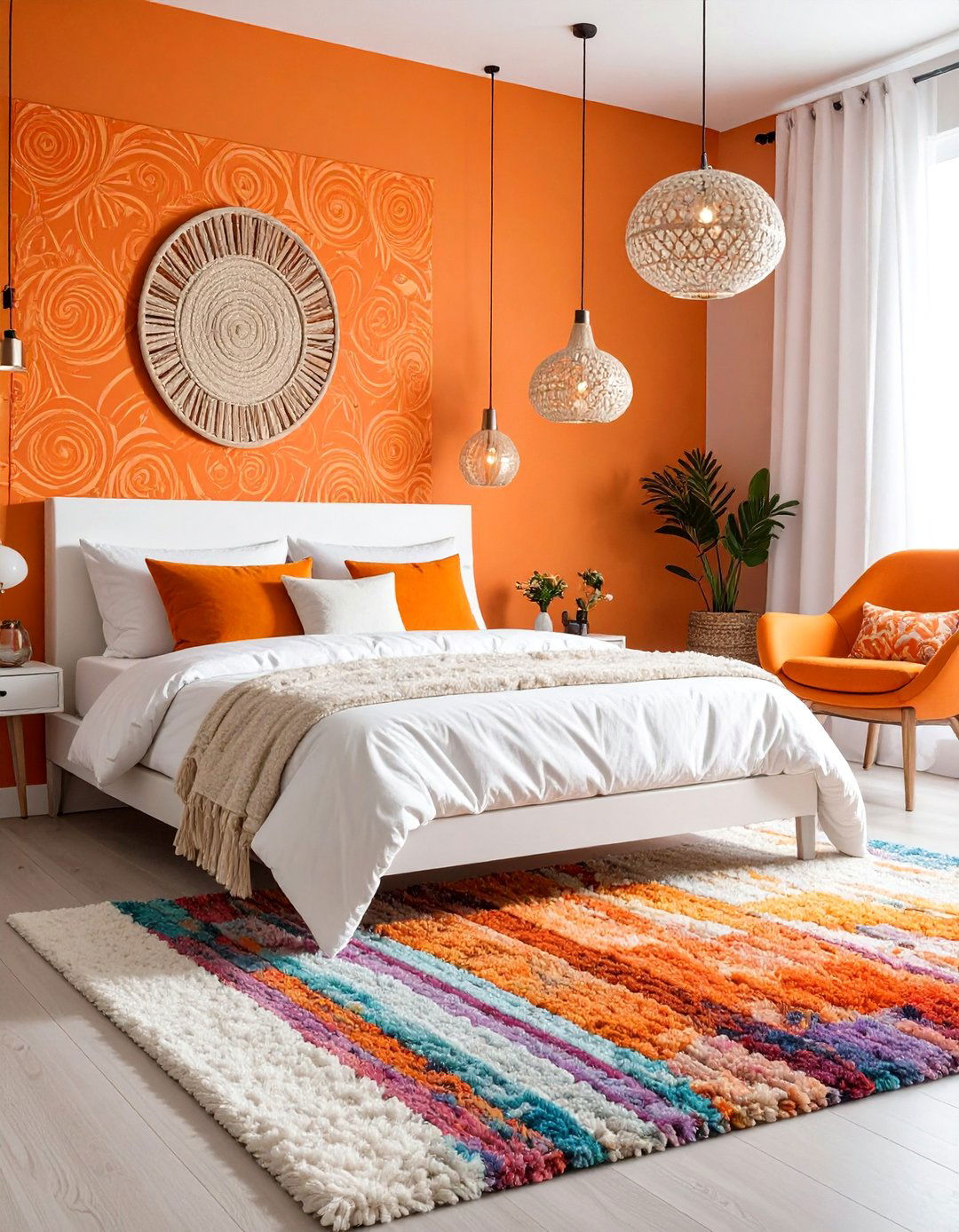 Tangerine Dream Color Explosion - 24 60s Bedroom Ideas