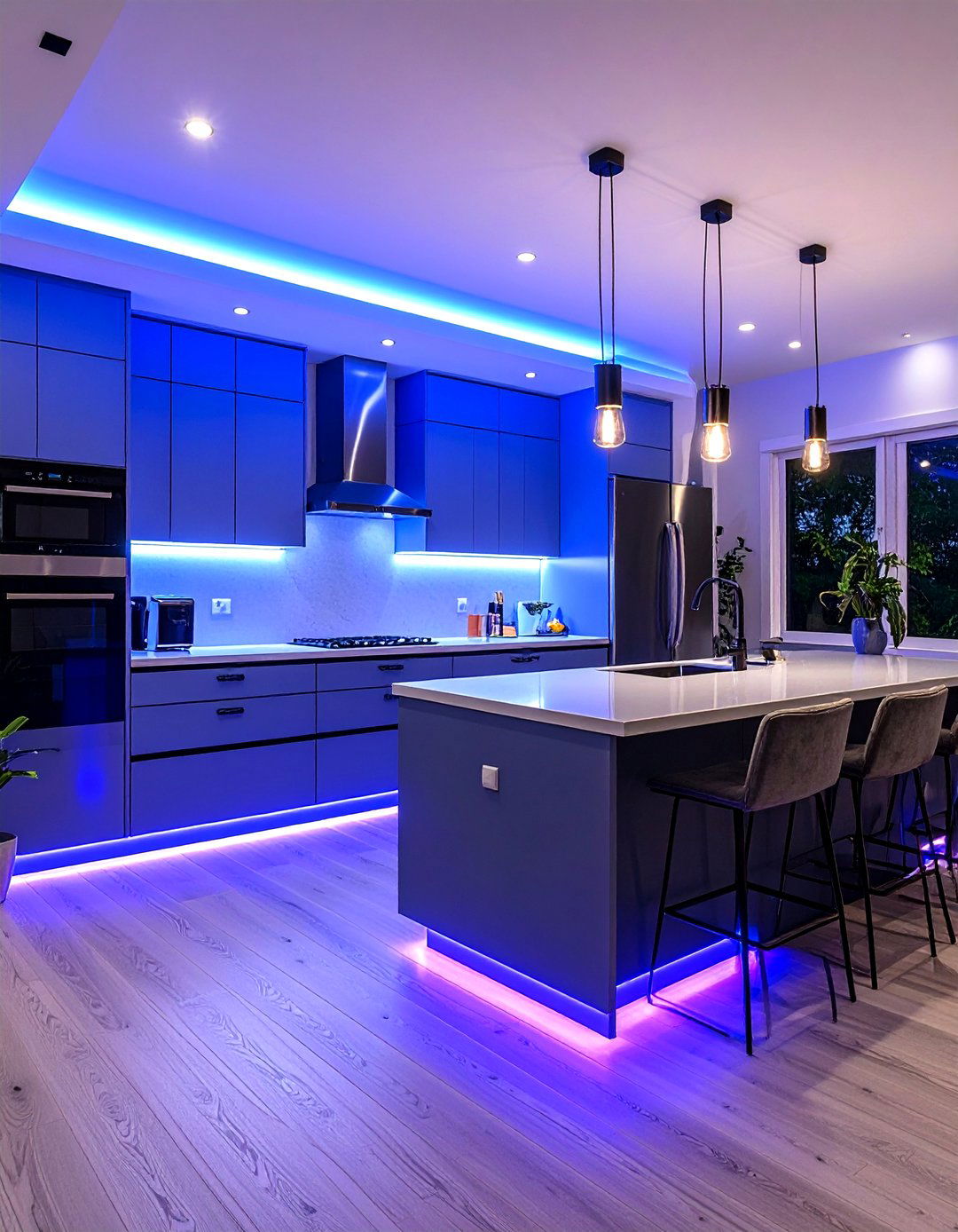 Tape Light Accent Strips - 24 Cabinet Lighting Ideas
