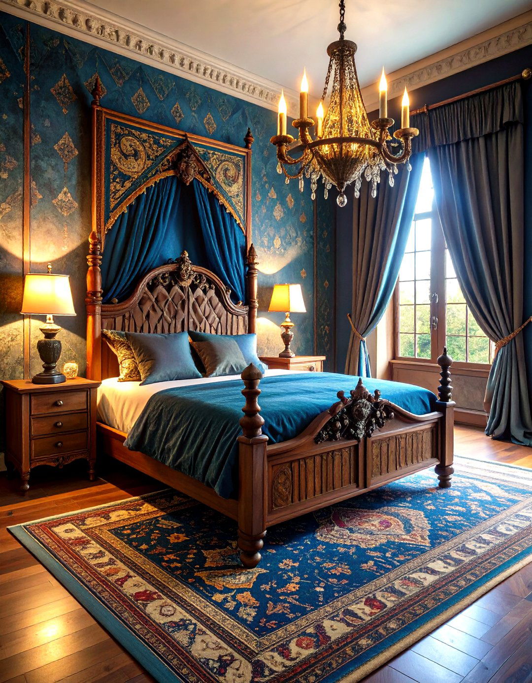 Tapestry Gothic Vampire Bedroom - 24 Vampire Bedroom Ideas