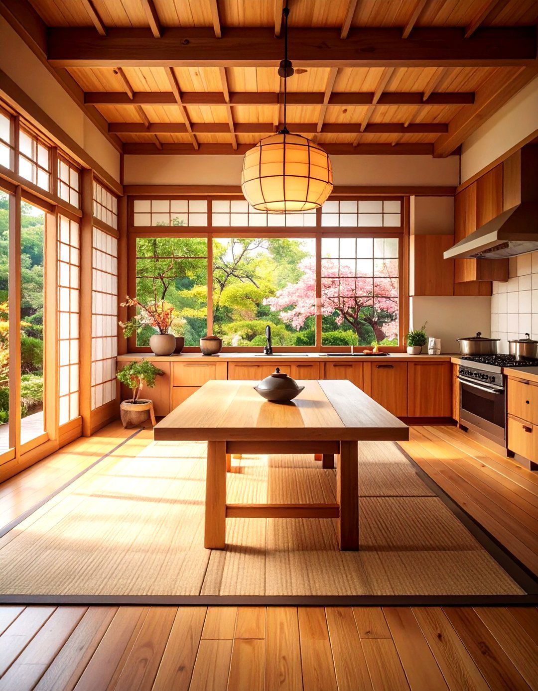 Tatami Mat Elements and Natural Floor Coverings - 24 Japanese Style Kitchen Ideas