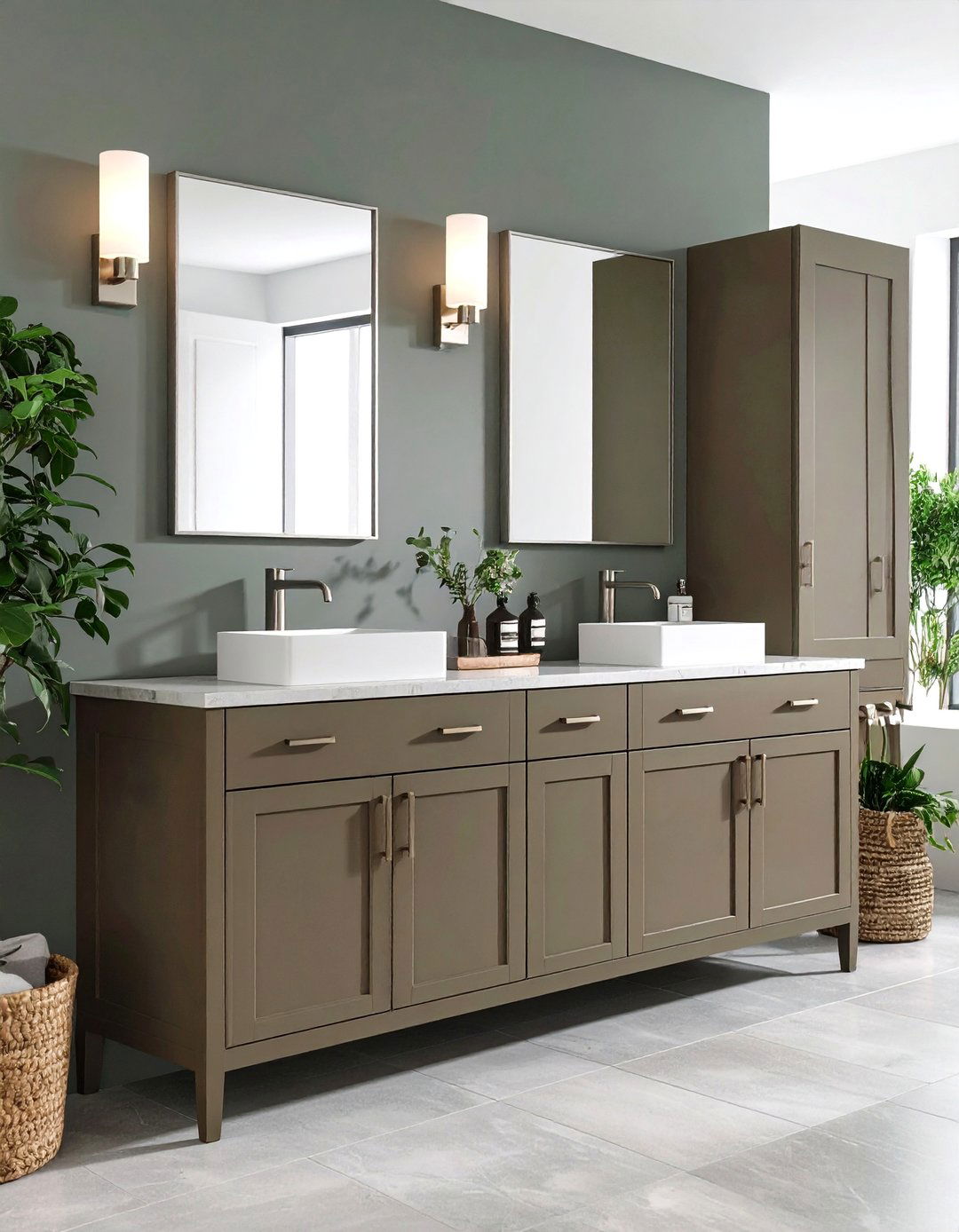 Taupe Bathroom Cabinets - 24 Bathroom Cabinet Color Ideas