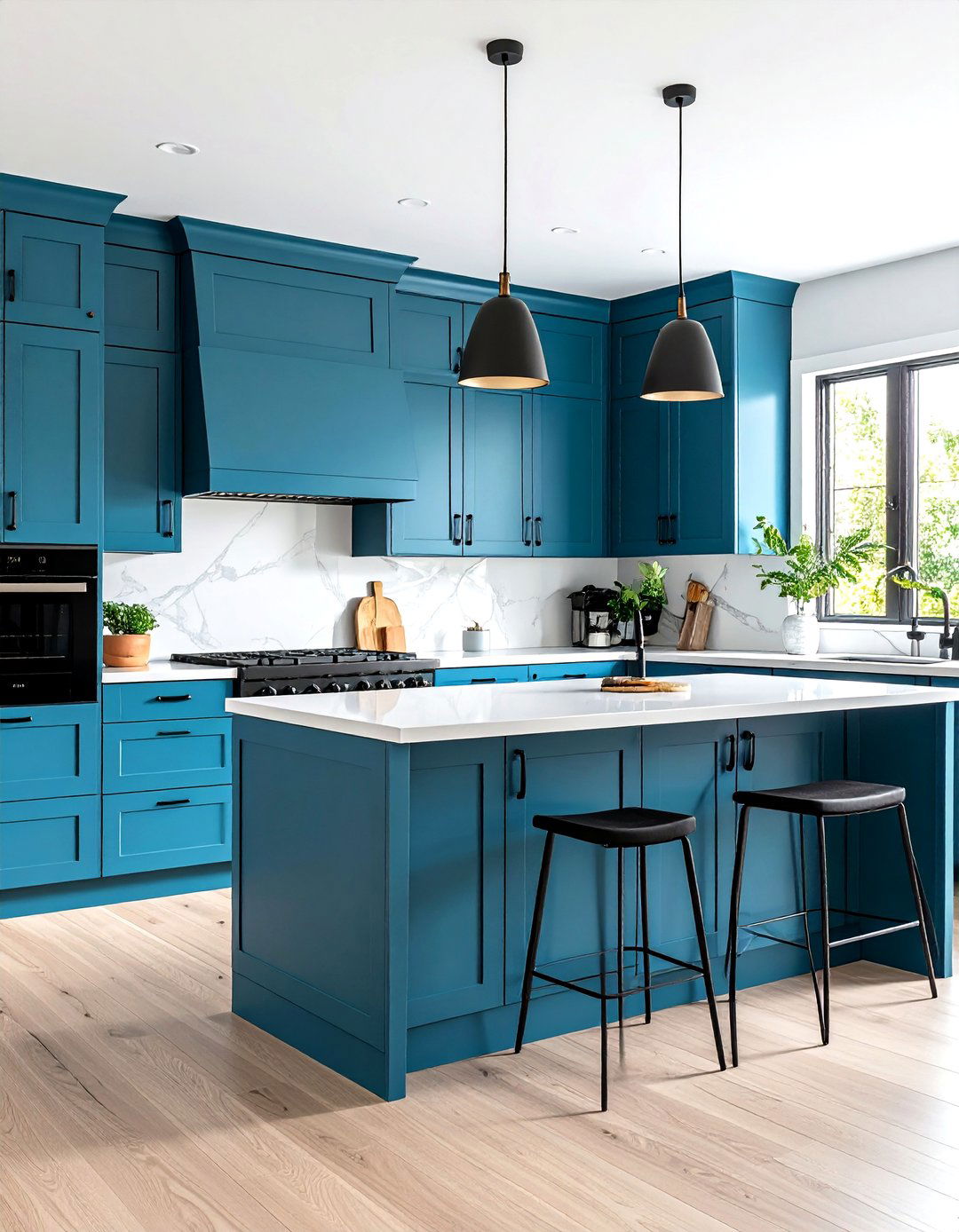 Teal Blue Cabinets with Black Appliances - 24 What Color Cabinets Go With Black Appliances