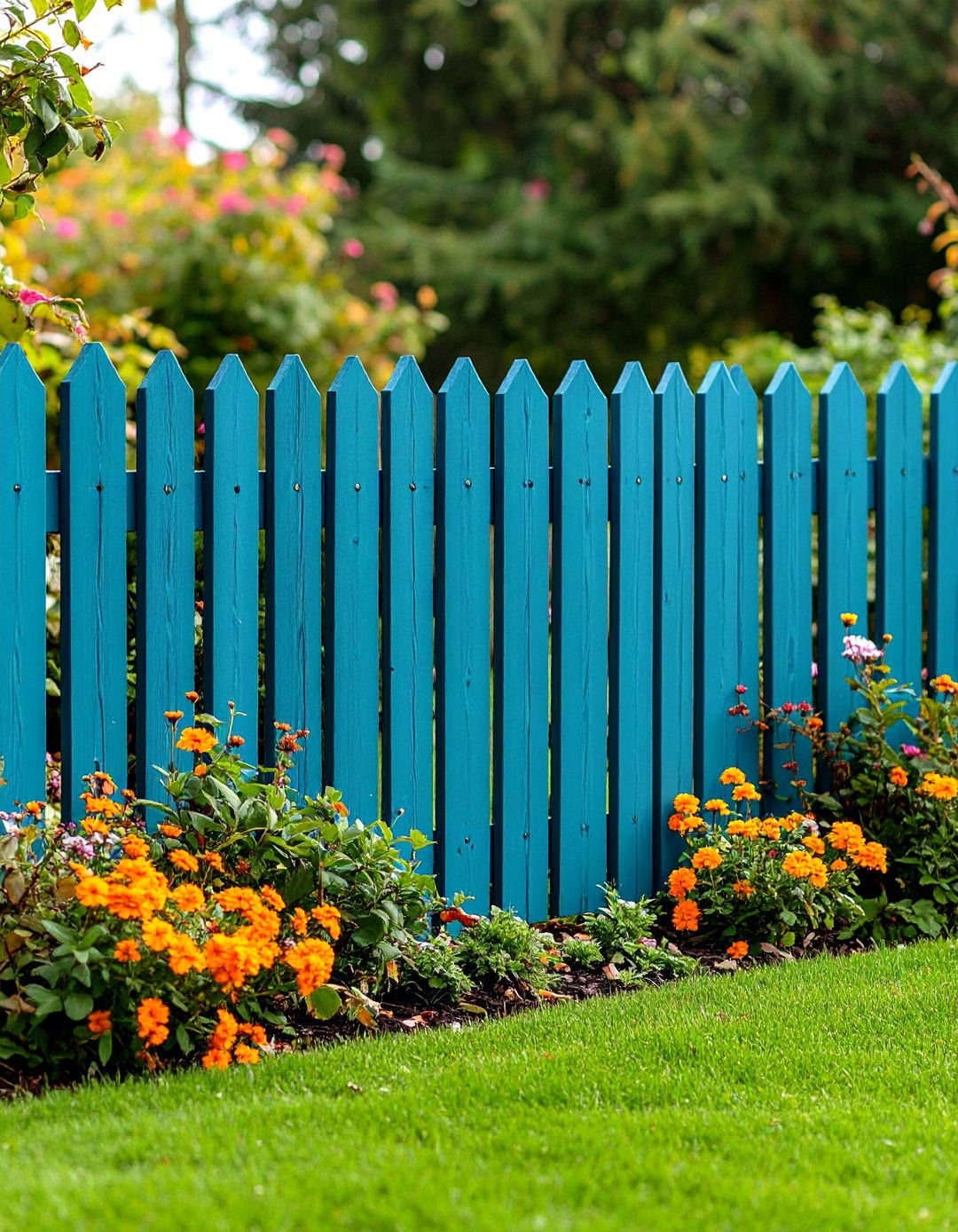 Teal Blue Green Balance - 24 Garden Fence Colour Ideas
