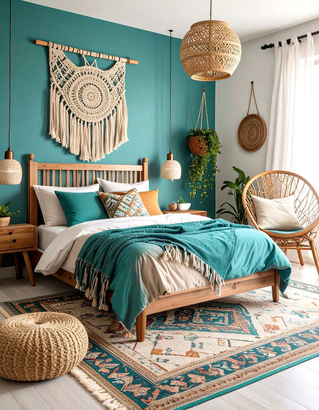 Teal Bohemian Bedroom Style - 24 Teal Bedroom Ideas