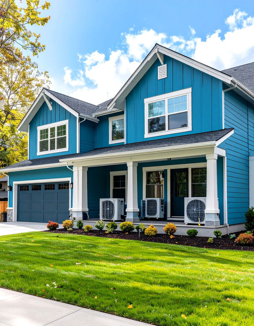 Teal Exterior Utility Integration - 24 Teal House Exterior Ideas